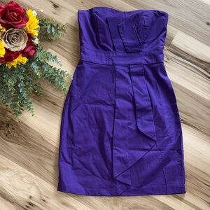 B Darlin Vibrant Purple Strapless Dress